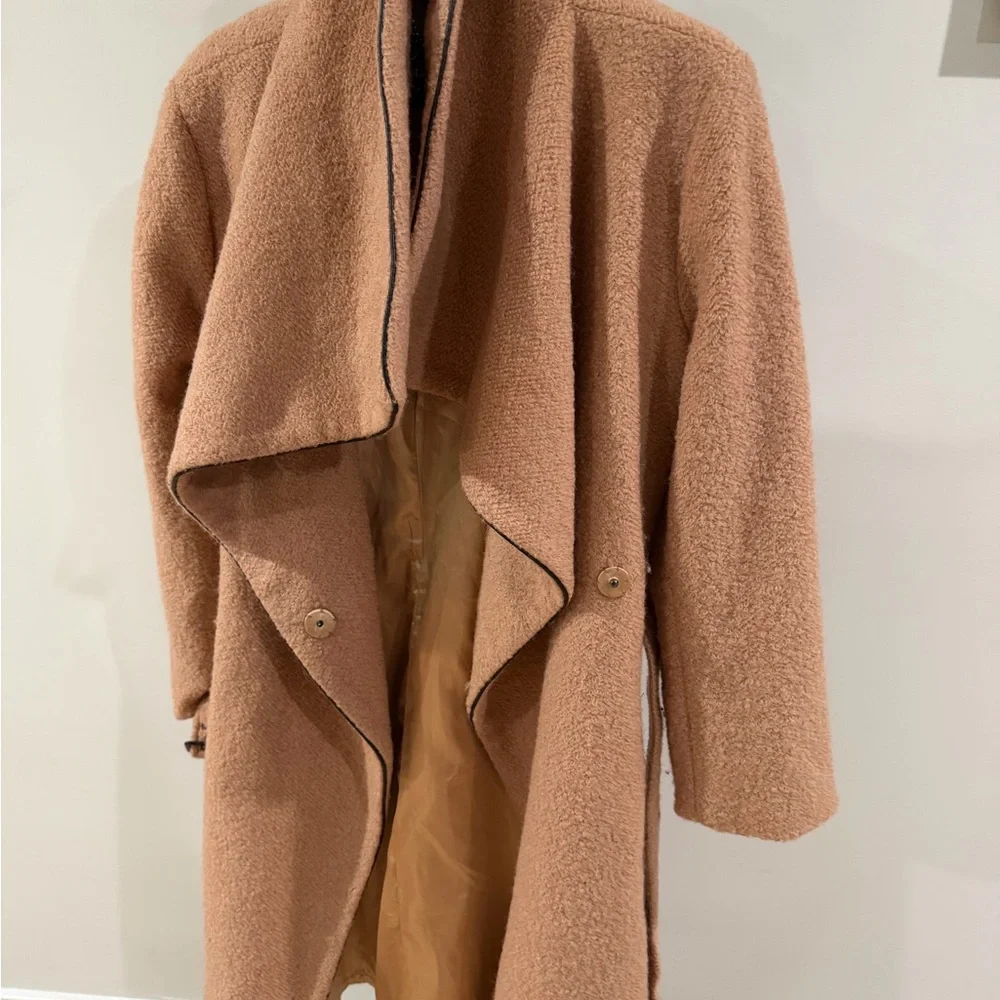 Bebe Women's Cozy Tan Teddy Coat - Picture 5 of 7